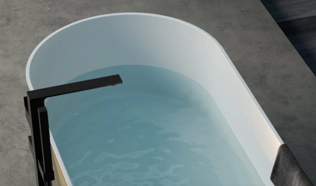 Detail interior of tub