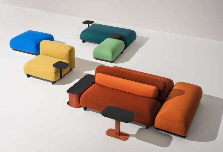 Ralik all elements with colorful upholstery view from above