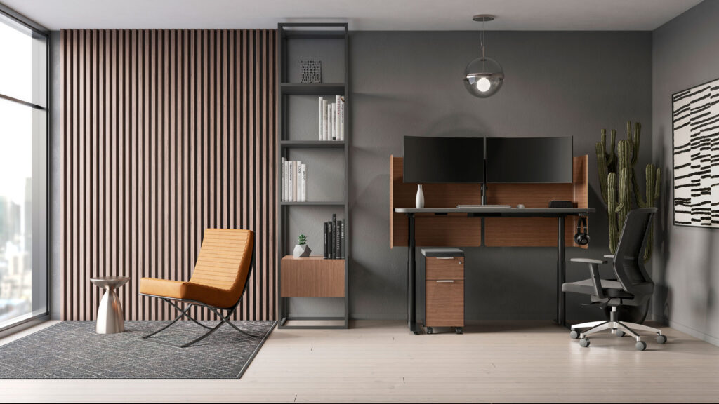 Fiellø desk in black in modern office