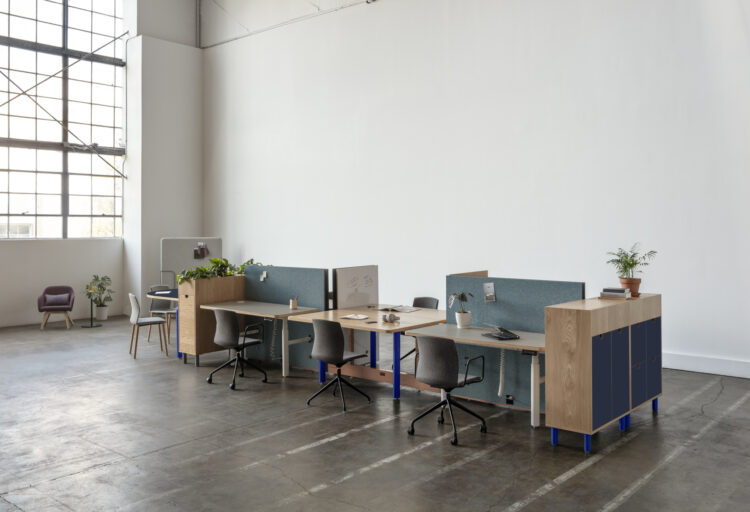 Gradient office in open space