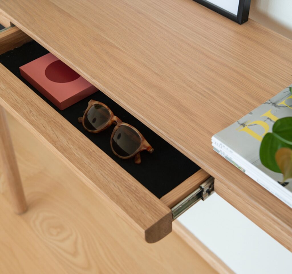Drawer detail  with glasses inside