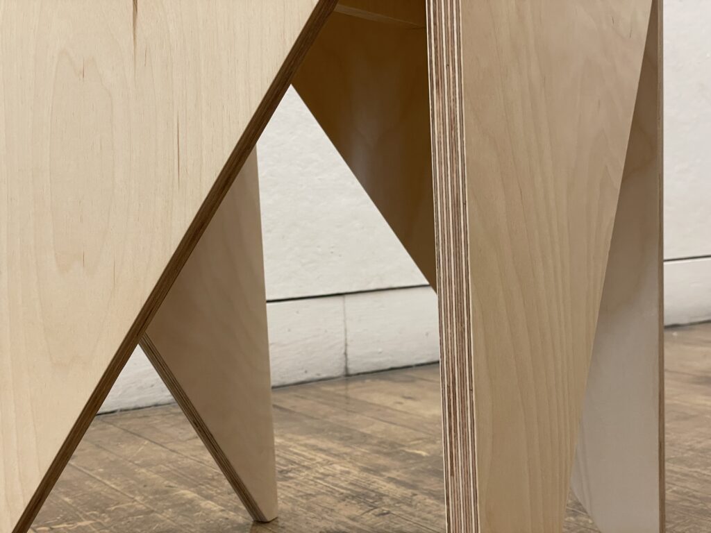 Plywood Side Table detail