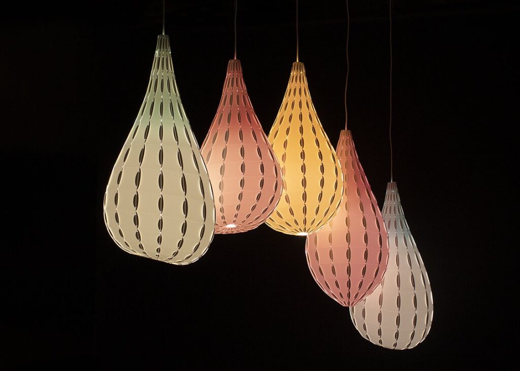 Polpy pendant five lights in different colors