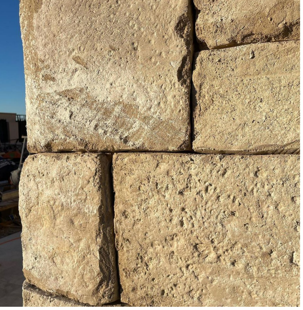 Wall detail with the look of ancient stone