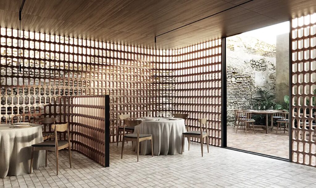 WOW ICON architectural partition in restaurant