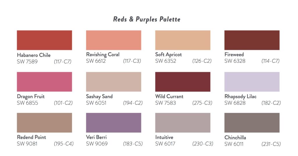 Colormix Anthology Reds and Purples Palette