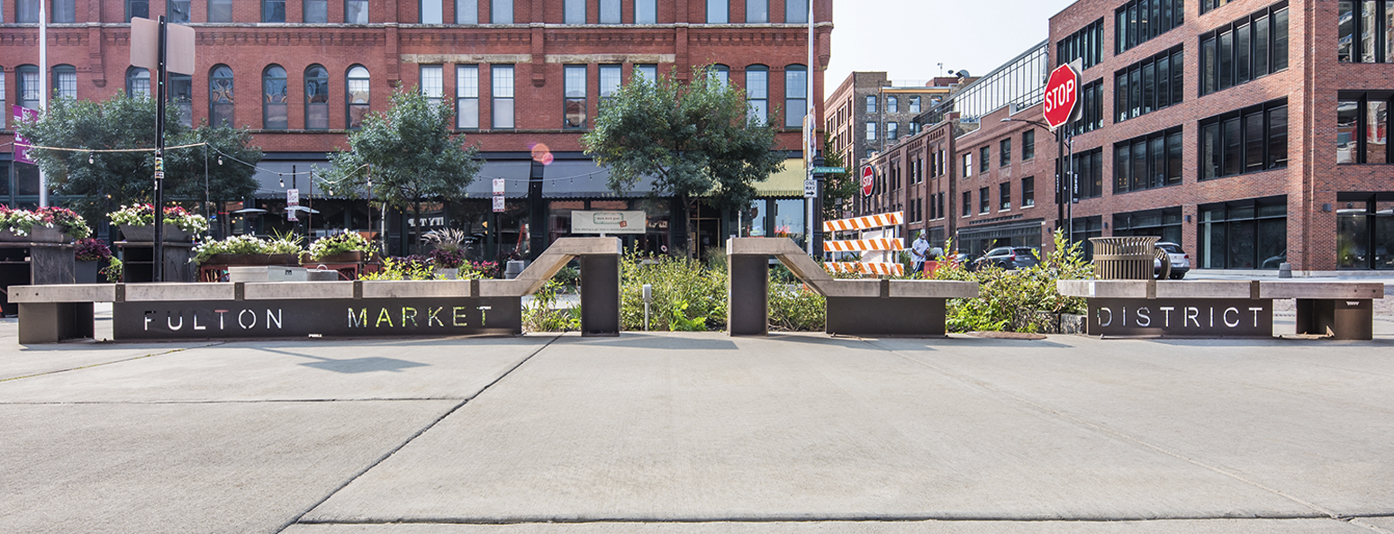 Fulton Market Benches by Landscape Forms