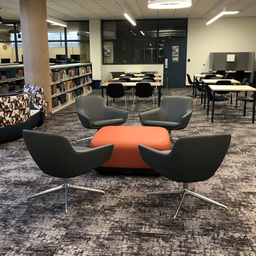 Gobi lounge chairs at library at Point Loma Nazarene University