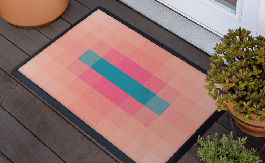 Ruggable Peach Fuzz Pop Prism Doormat