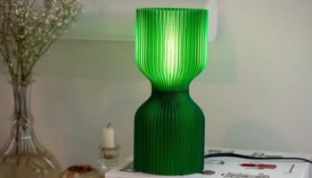 Green Eco-Friendly 3D Table Lamp by 3DModelingDesigns