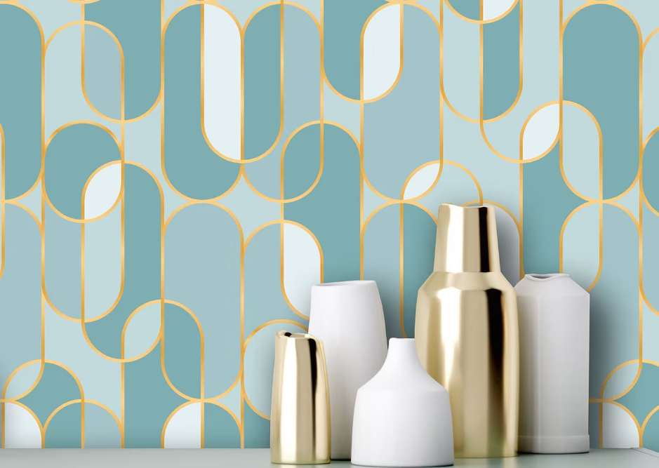 Deco Ovals Wallpaper by Artemest