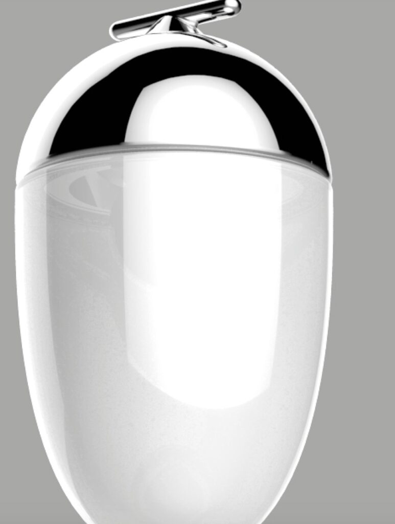 close up modular egg lamp