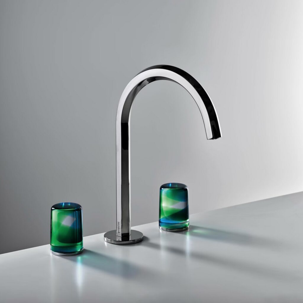 Venezia faucets by Fantini deep green and blude