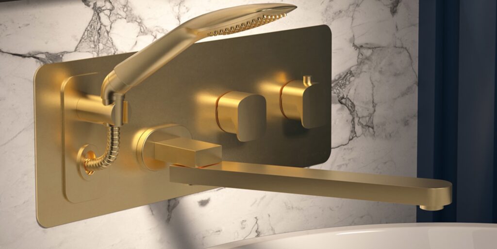 Tenzo tub filer with gold finish best of KBIS