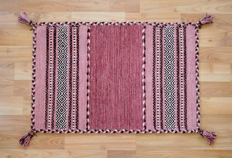 pink kilim rug