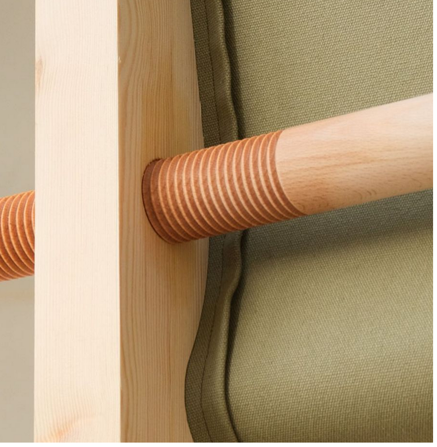 Wooden threading detail