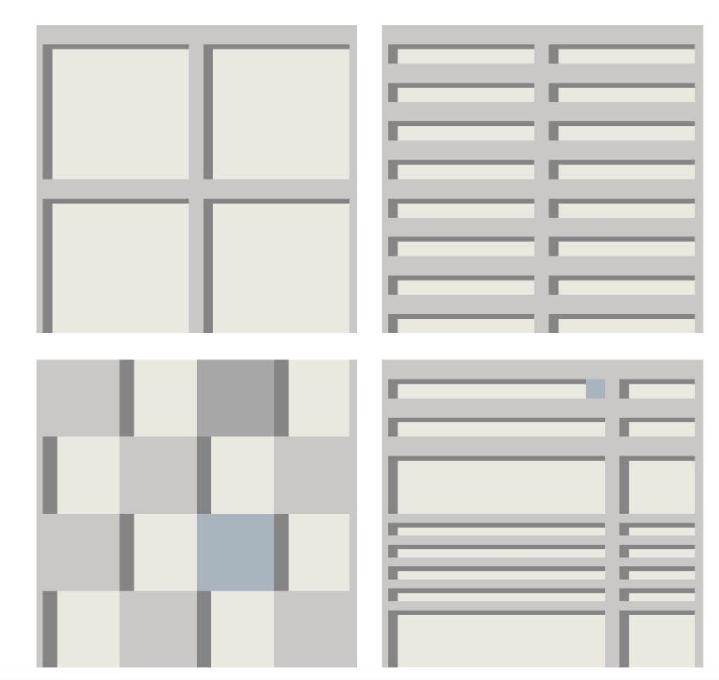 Grid patterns in gray from Elemental Wright collection