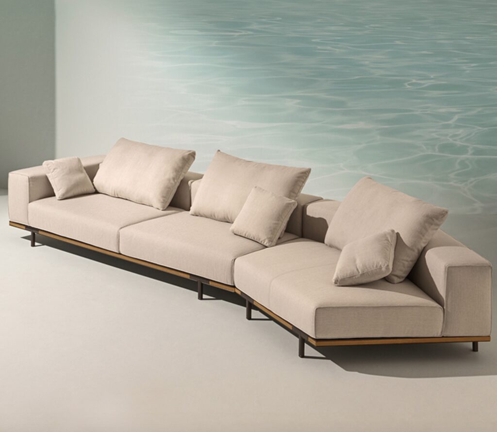 Costiera sofa tan modular curved arrangement