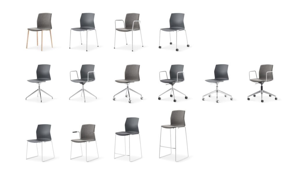 All styles of Source International's multi-purpose chair