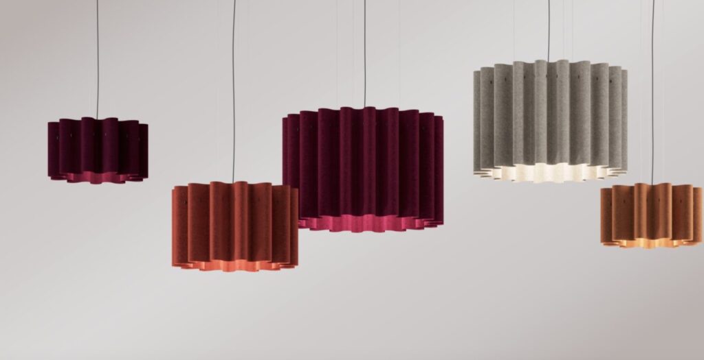 Kurtain acoustic lighting in various colors