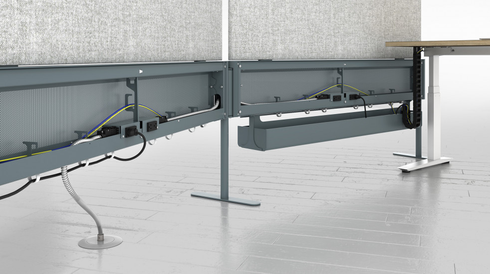 Detailed view of power and data routing