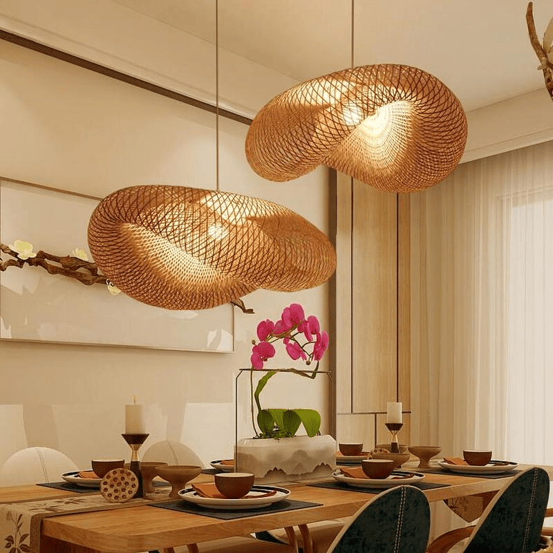 Handwoven Bamboo Pendant Light