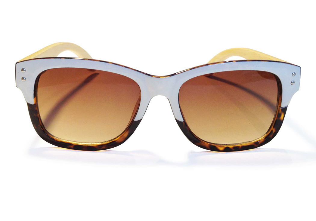 Bamboo Wayfarer Sunglasses by Polyrama