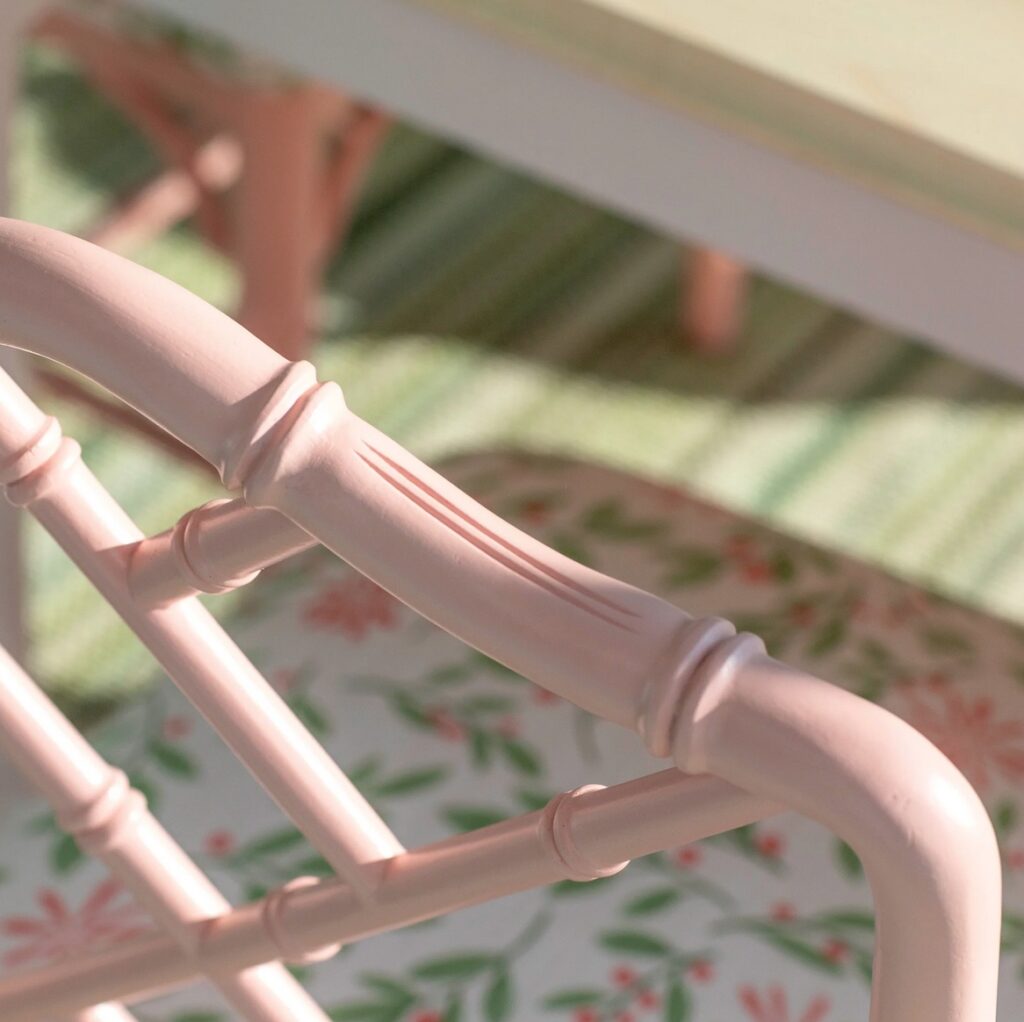 Detail of joinery painted pink