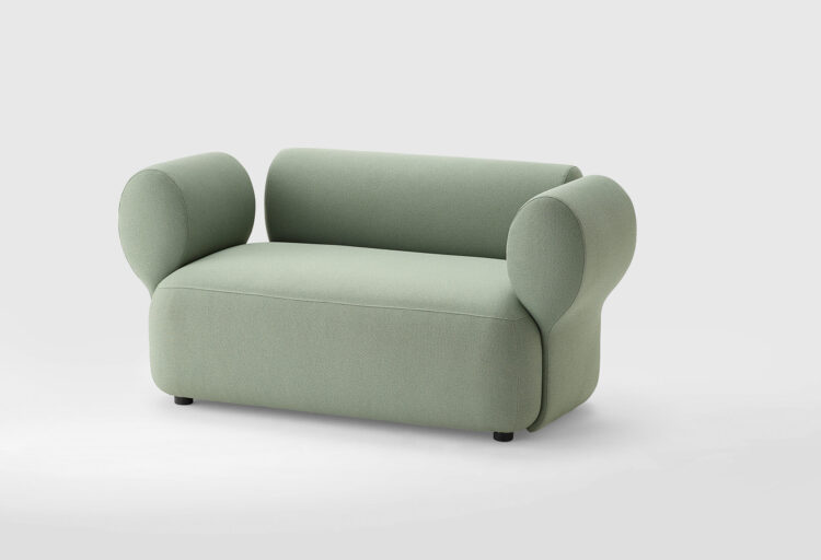 Klipper sofa style in a light green