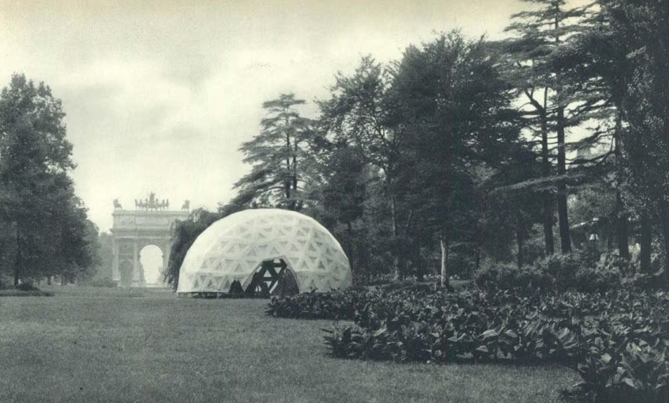 cardboard dome at Milan Triennale