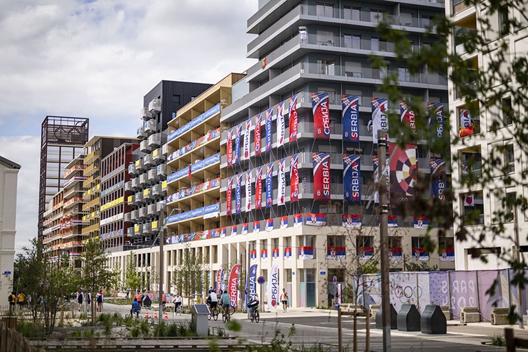 Long view of the Olympic Athletes' Olympic Village