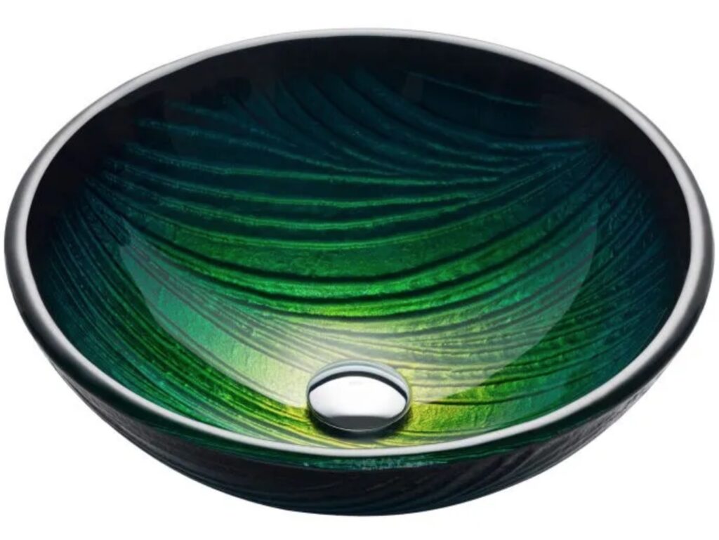 green vessel sink