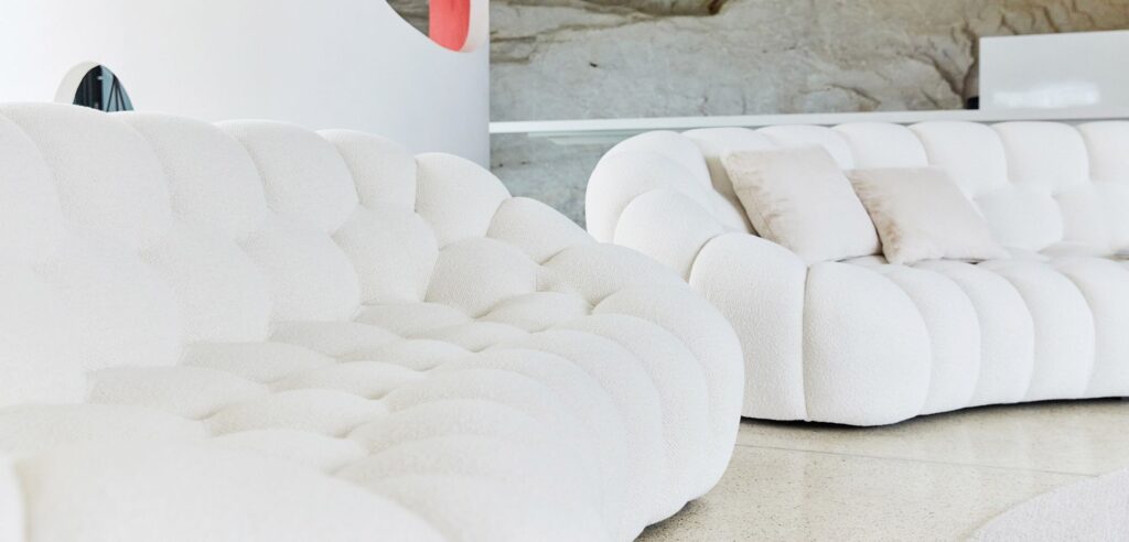 Sofa in Ivory for Roche Bobois