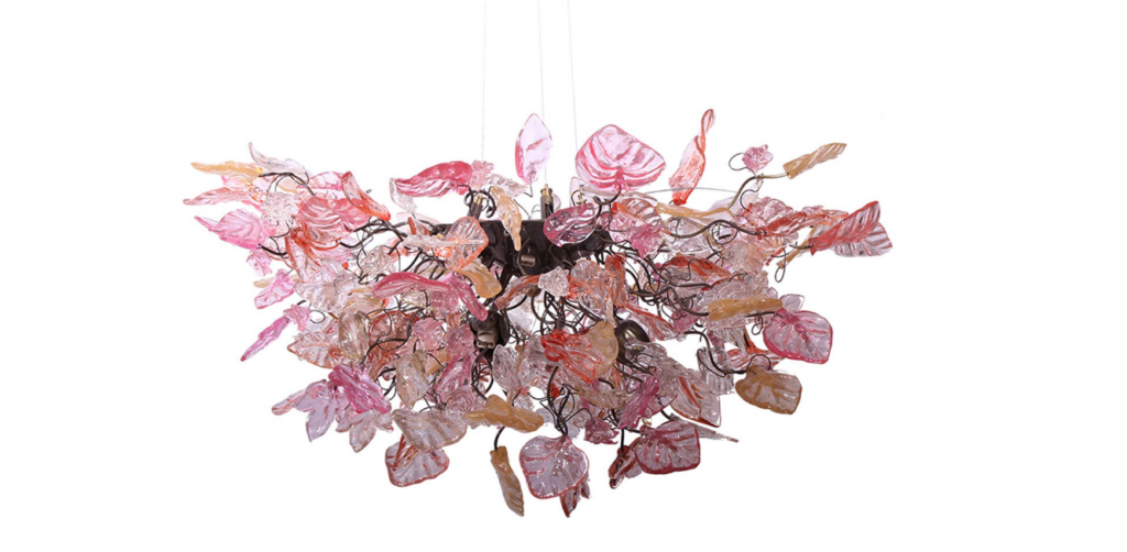 pink chandelier