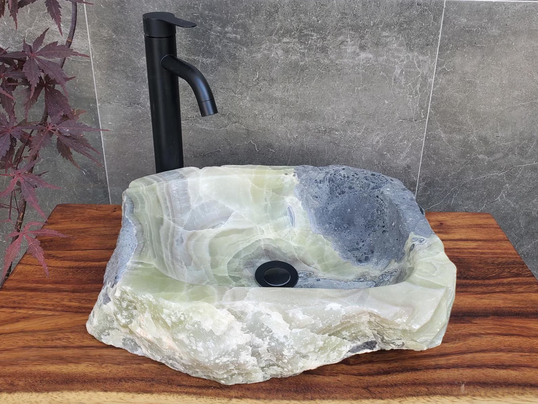 Green Onyx Stone Vessel Sink