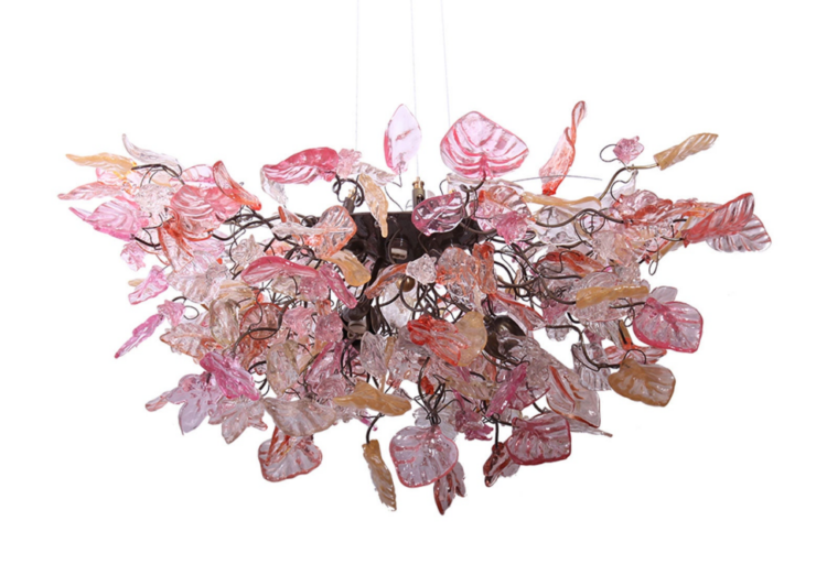 pink chandelier