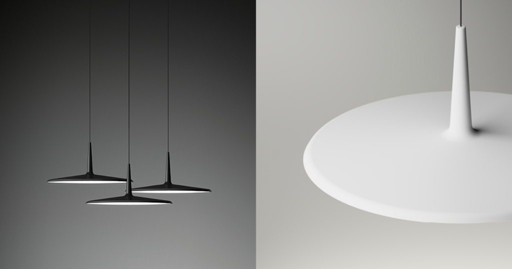 Skan pendants in black and white