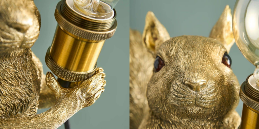 squirrel lamp details