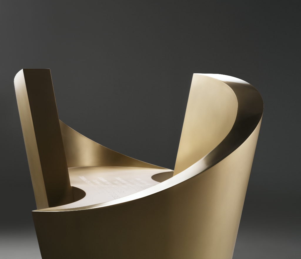 De Castelli brass chair united halves