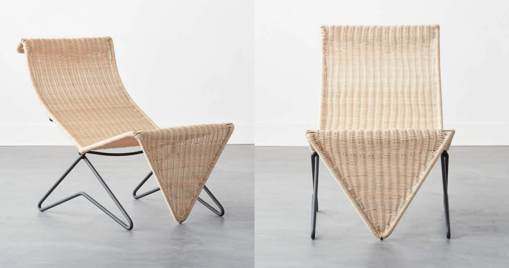 Wicker Lounge Chair by Porset