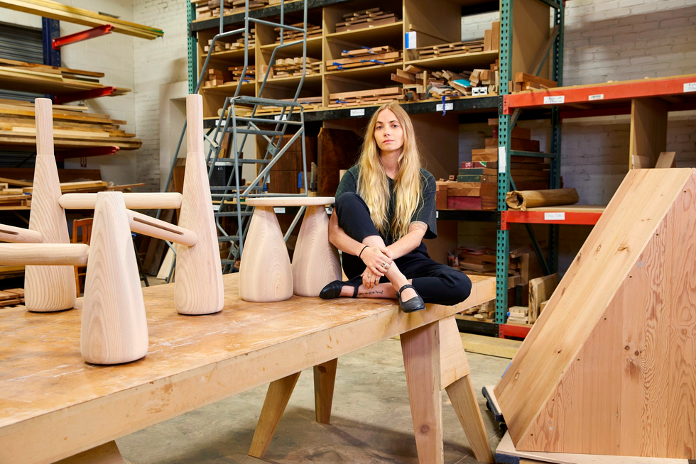 Sam Klemick in her Los Angeles studio