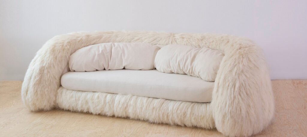 Agave/sisal sofa in cream