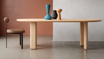 Geometric Simplicity: Caillou Chair and Table by Liu Jo Living