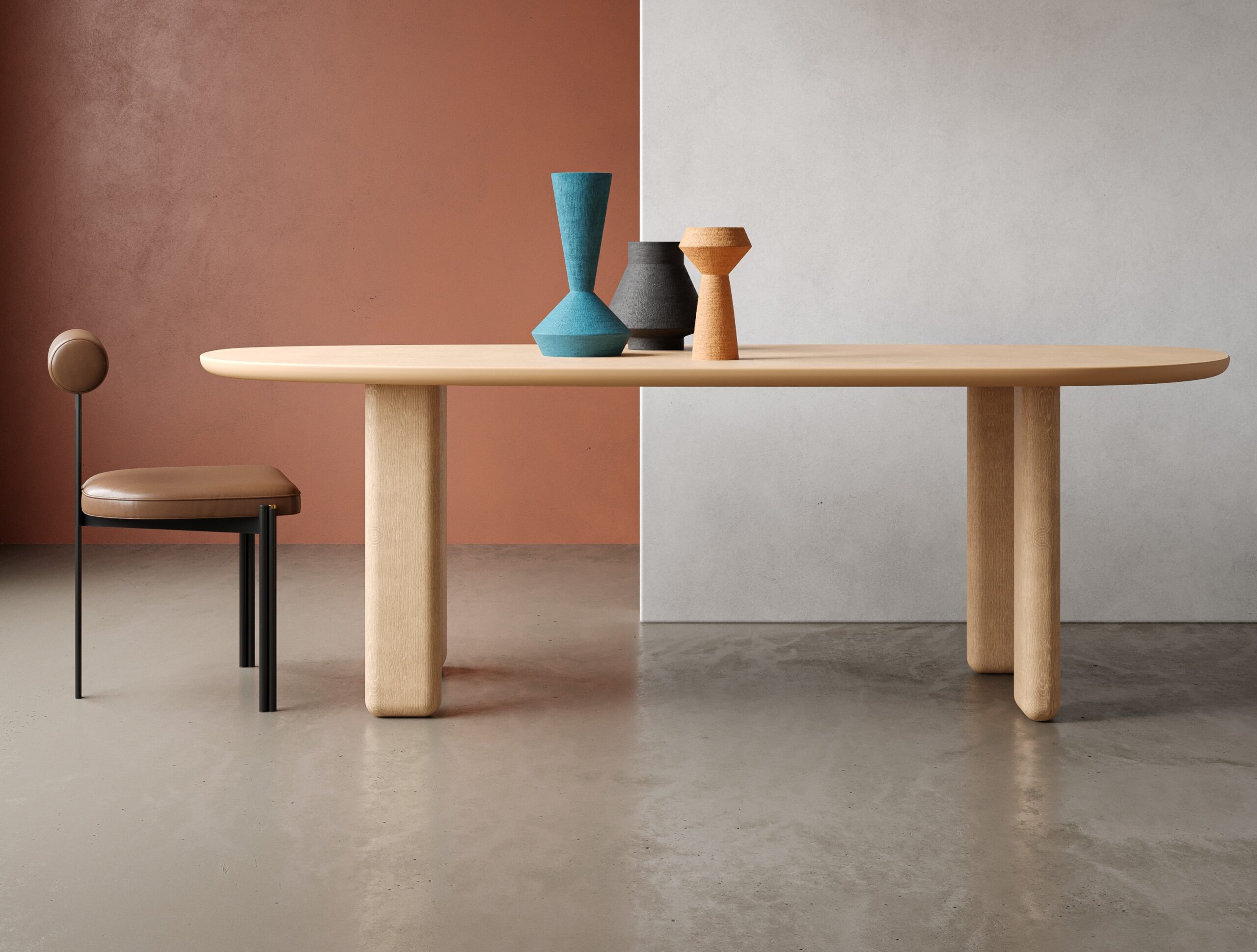 Geometric Simplicity: Caillou Chair and Table by Liu Jo Living