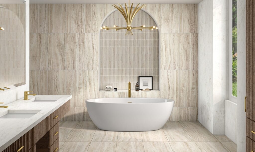 Daltile tile in a luxury bathroom setting