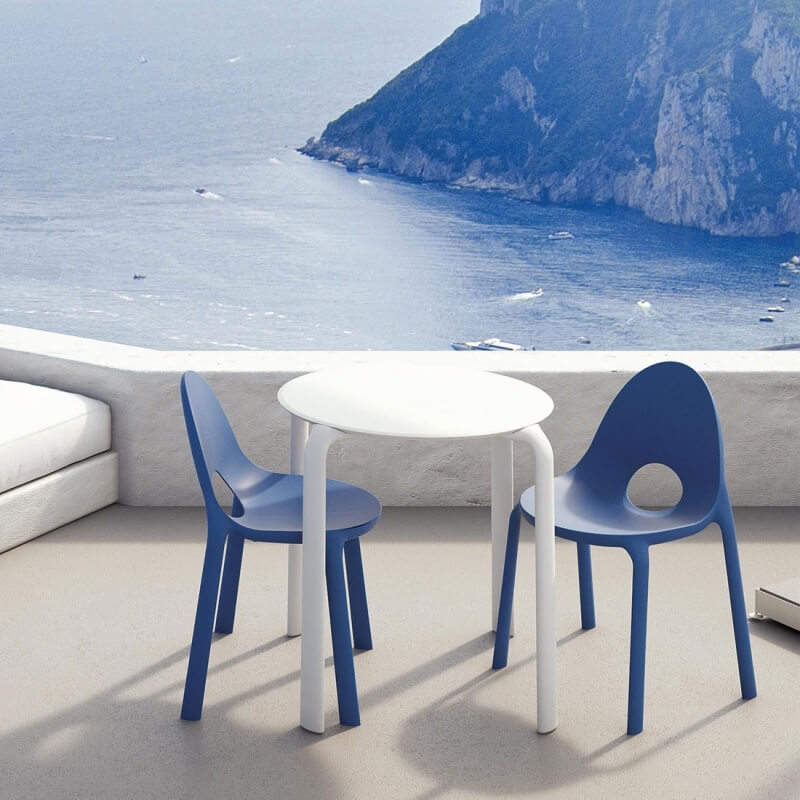 Bistro table by the sea