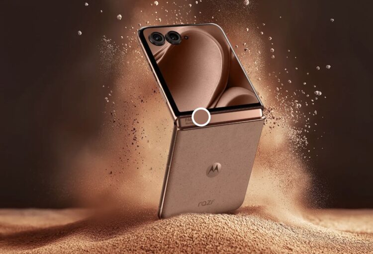 Motorola phone in Mocha Mousse