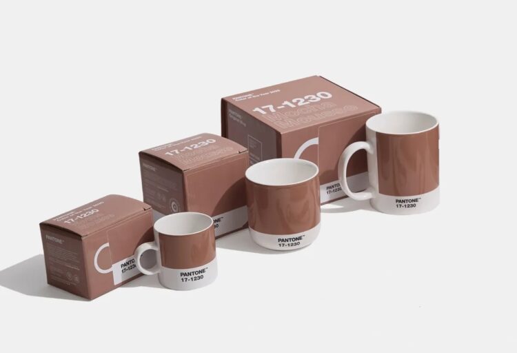 Pantone coffee and espresso cups in Mocha Mousse