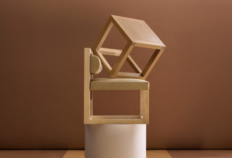 Kubi chair and table balanced