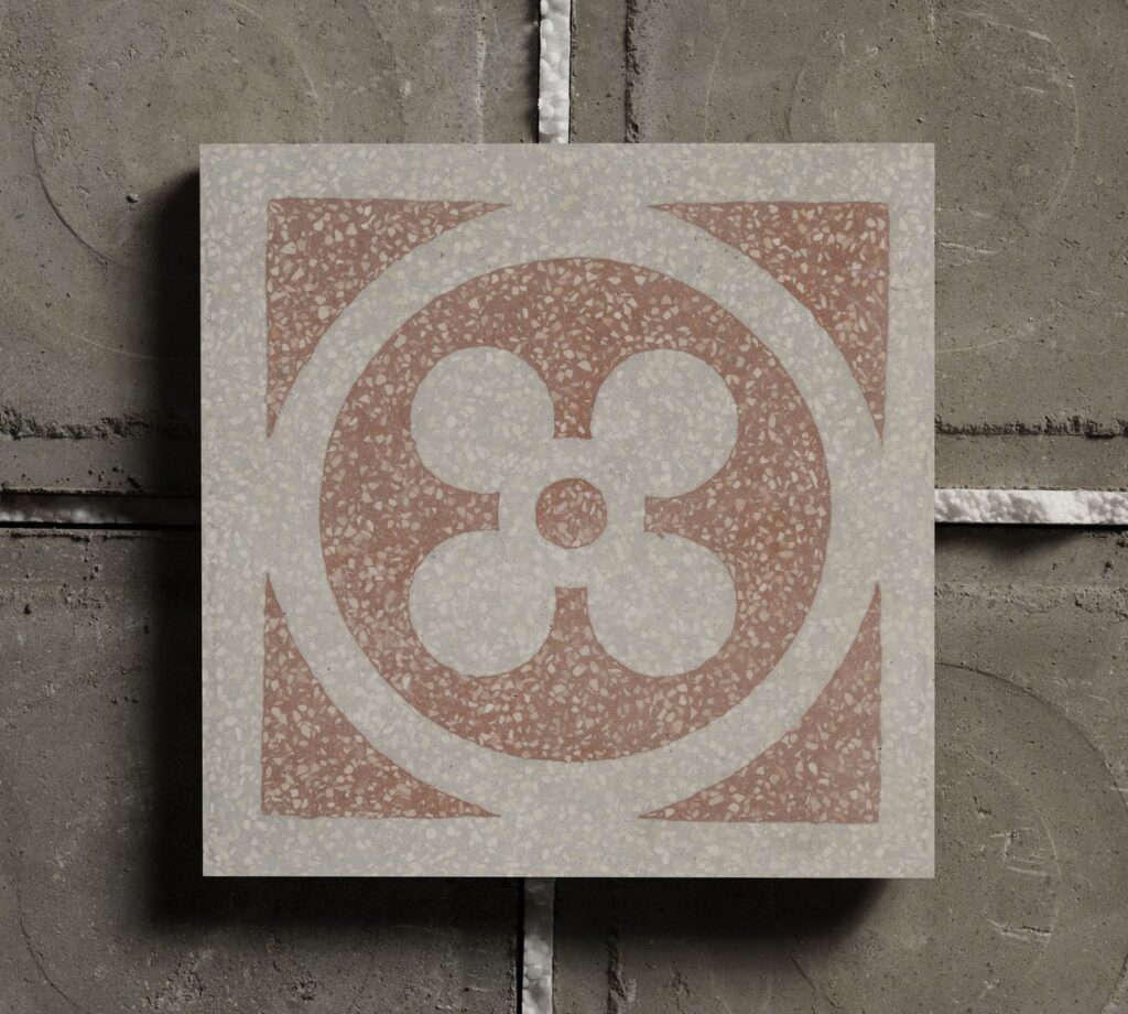 Exemplary tile with four-clover pattern